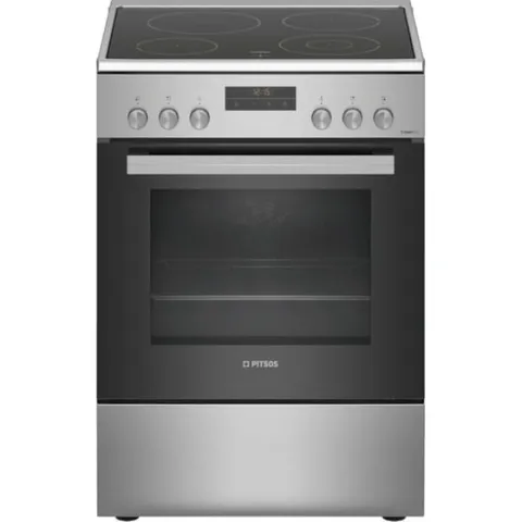 PITSOS PHNA39250 66 Lt Inox Ηλεκτρική Κουζίνα Κεραμική
