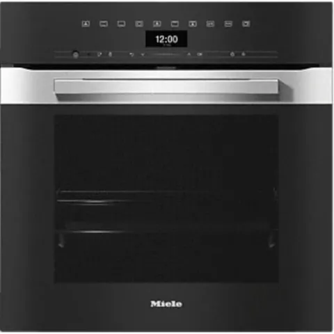 MIELE H 7460 B CleanSteel 76 Lt Μαύρο Εντοιχιζόμενος Φούρνος Άνω Πάγκου