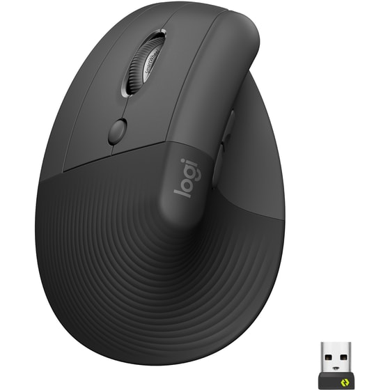 Logitech Lift Ασύρματο Εργονομικό Vertical Ποντίκι για Αριστερόχειρες Μαύρο