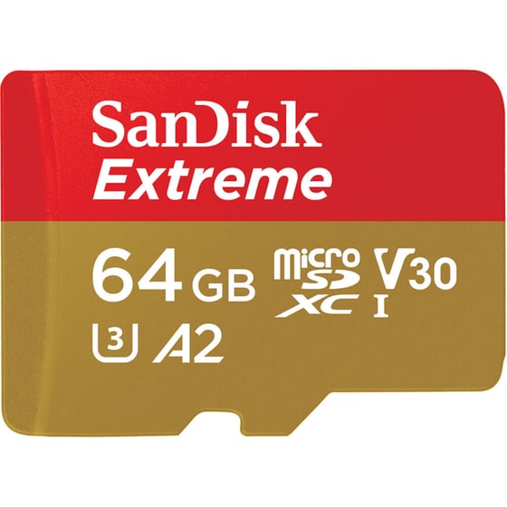 Sandisk Extreme microSDXC 64GB Class 10 U3 V30 A2 UHS-I με αντάπτορα
