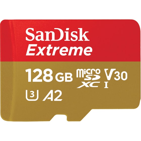 Sandisk Extreme microSDXC 128GB Class 10 U3 V30 A2 UHS-I με αντάπτορα