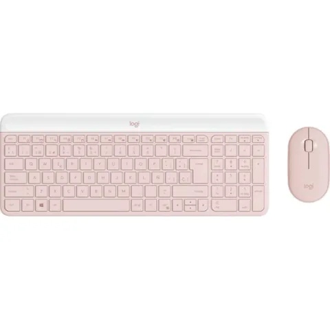 Logitech MK470 Ασύρματο Σετ Πληκτρολόγιο & Ποντίκι Ροζ (US)