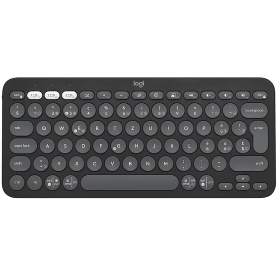 Logitech Pebble Keys 2 K380s Ασύρματο Bluetooth Πληκτρολόγιο Γραφίτης (US)