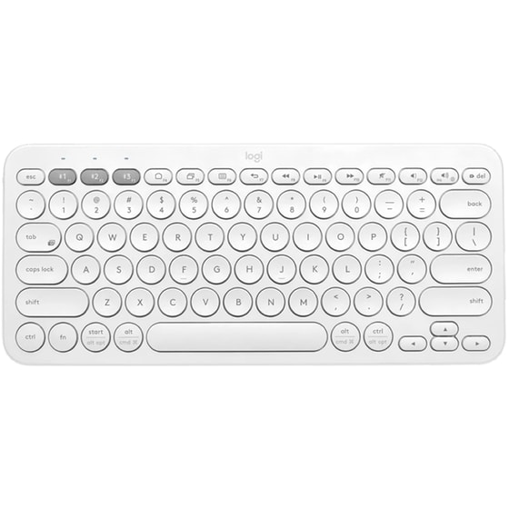 Logitech Pebble Keys 2 K380s Ασύρματο Bluetooth Πληκτρολόγιο Λευκό (US)
