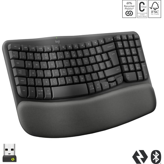 Logitech Ergo Wave Keys Ασύρματο Πληκτρολόγιο (US)