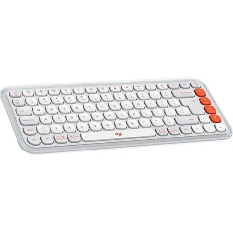 Logitech POP Icon Keys Ασύρματο Πληκτρολόγιο με Bluetooth - Λευκό (US)