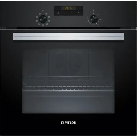 PITSOS PH12M41B0 66 Lt Μαύρο Εντοιχιζόμενος Φούρνος Άνω Πάγκου