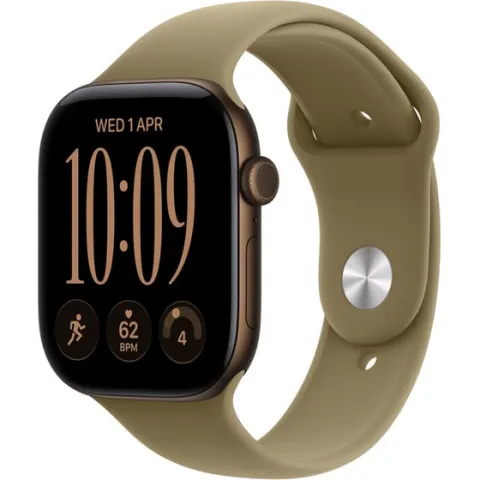 Apple Watch Series 12 GPS 42mm Dark Bronze Aluminium Case with Olive Sport Band - S/M