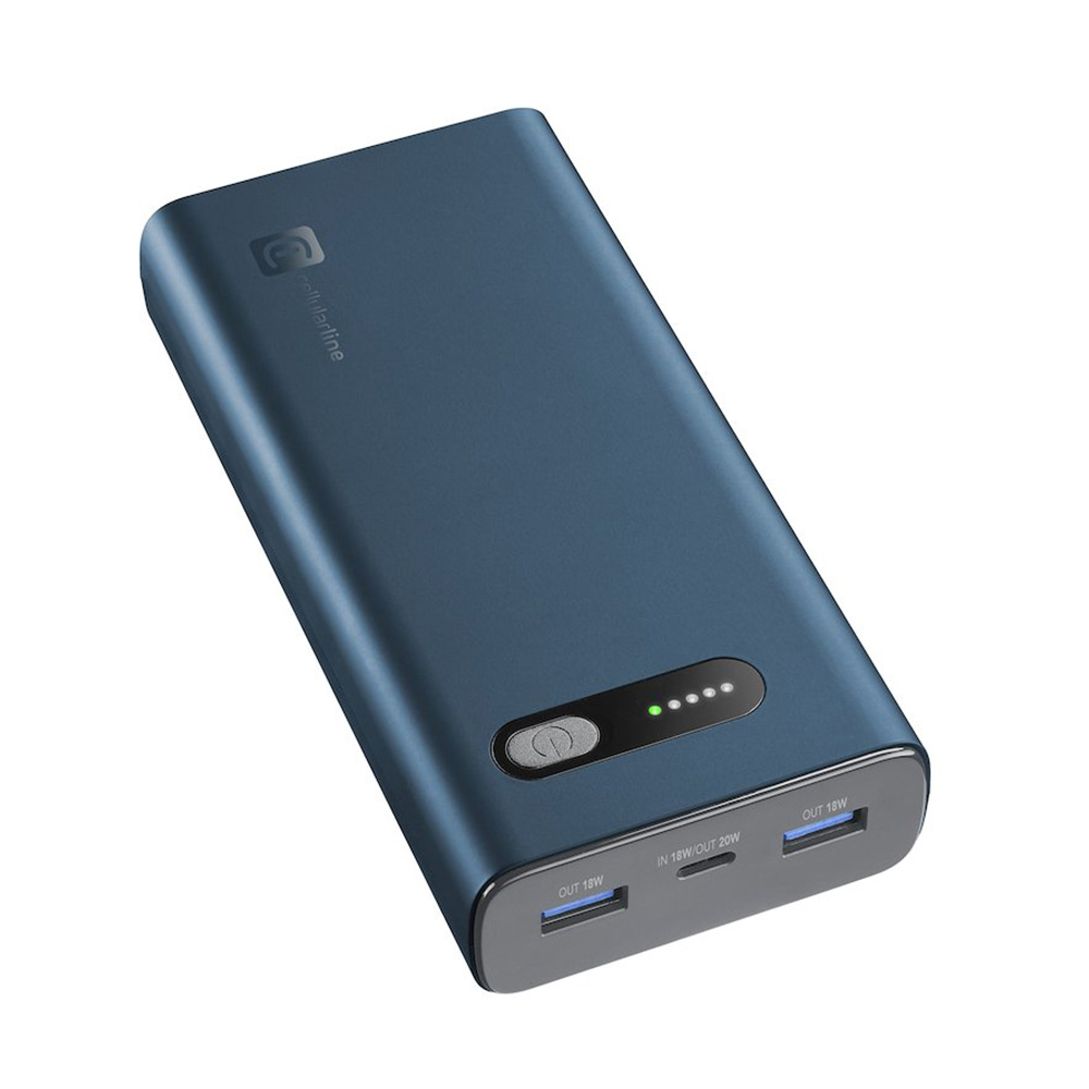 Power Bank 20000mAh 20W CELLULARLINE Fast Charger 20000 PBFAST01PD20000G green