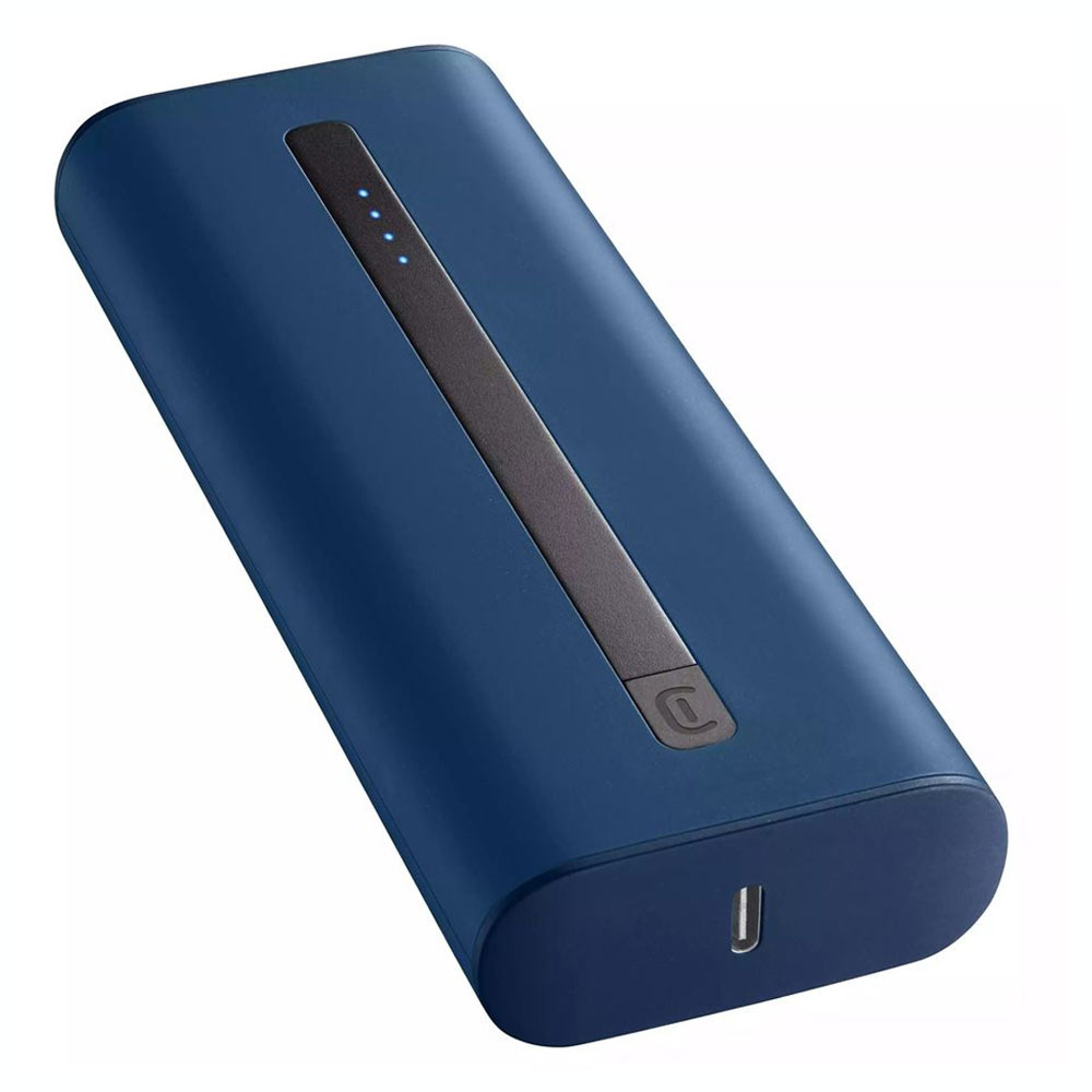 Power Bank 20000mAh CELLULARLINE Thunder Extra Compact FastCharger PD 20W PBNEWTANK20000B blue