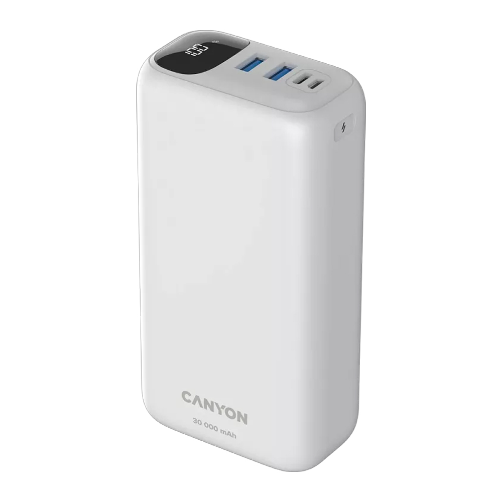 Power Bank 30000mAh 22.5W CANYON CPB301 Fast Charger CNE-CPB301W white