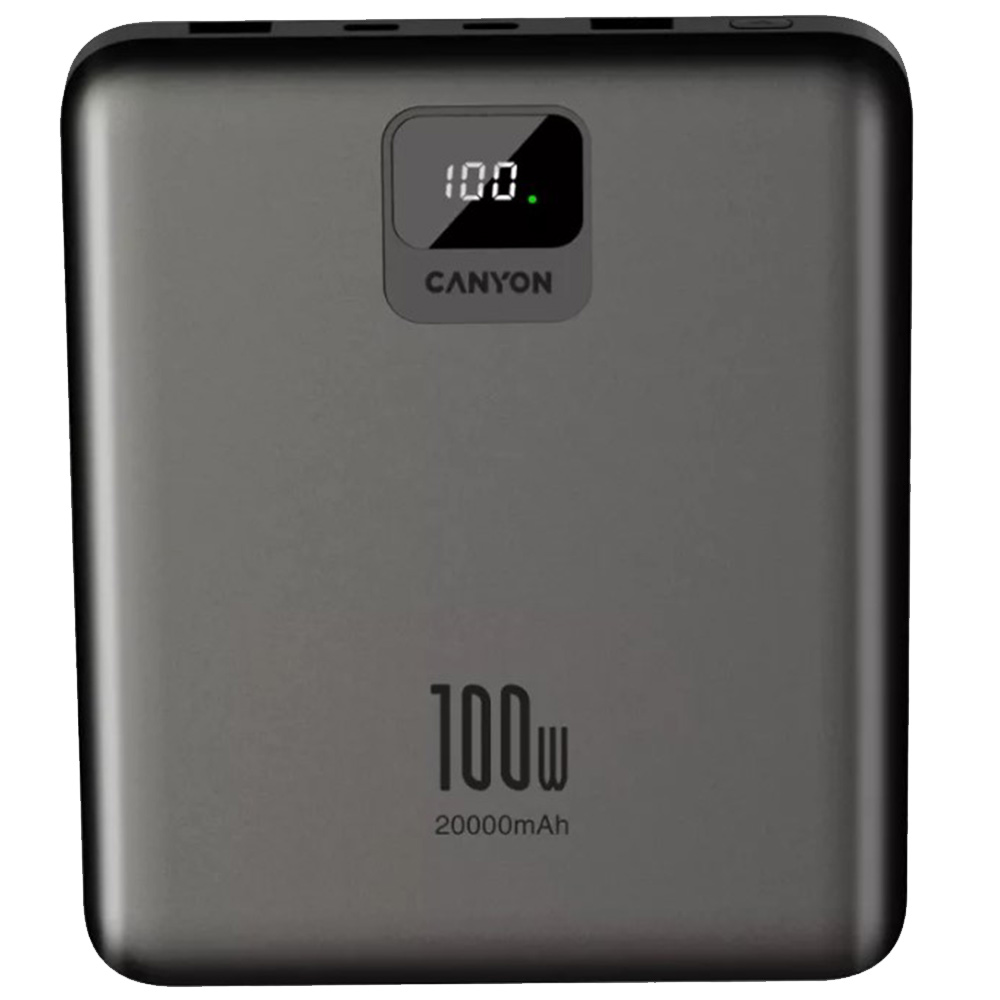 Power Bank CANYON 20000mAh 100W Fast Charger PB-2008 CNE-CPB2008DG grey
