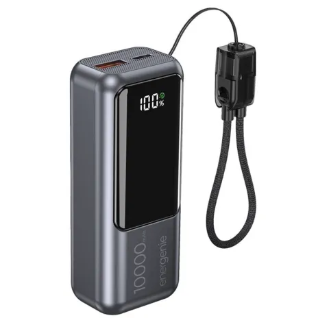 Power Bank 10000mAh 20W GEMBIRD Energenie Fast Charger PB10-PD20-LCD-02 grey