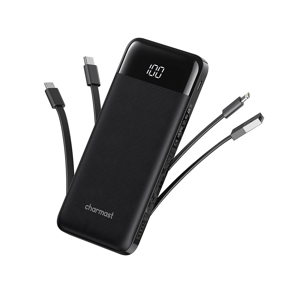 Power Bank 10000mAh 20W CHARMAST Fast Charger W1148 black