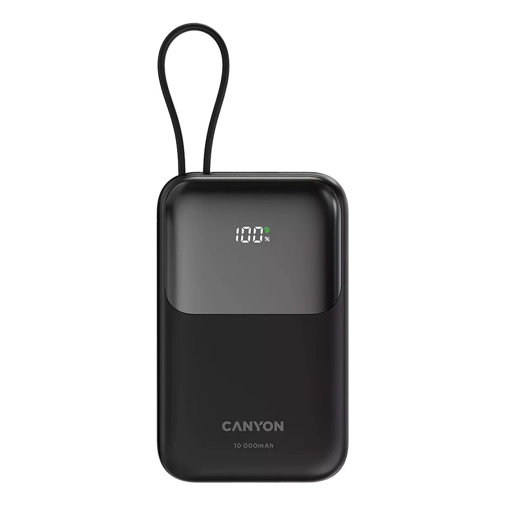 Power Bank 10000mAh 22.5W CANYON Fast Charger OnPower 101 (PD) CNS-CPB101BK black