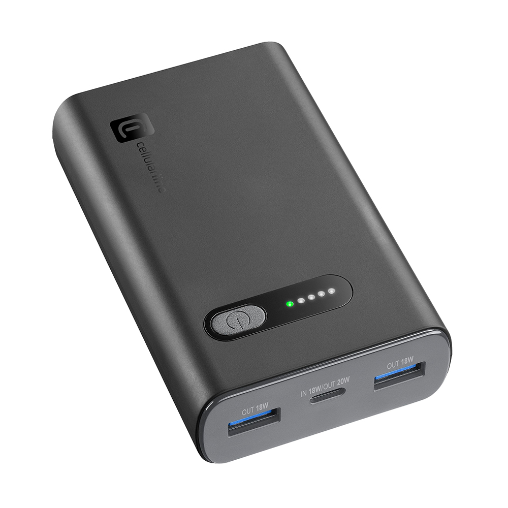 Power Bank 10000mAh 20W CELLULARLINE Fast Charger 1000 PBFAST01PD10000K black