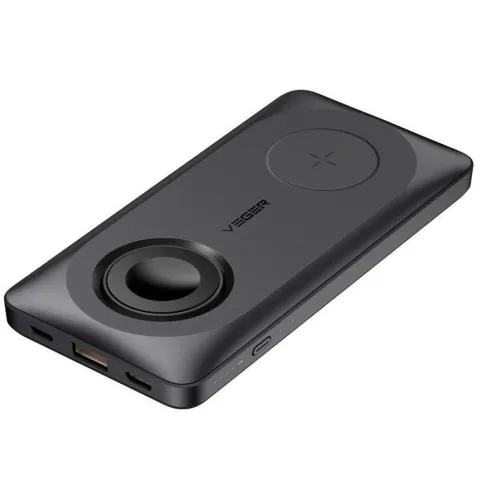 Power Bank 10000mAh 22.5W VEGER Fast Charger MagMulti Dual Wireless (15W) W1156 black