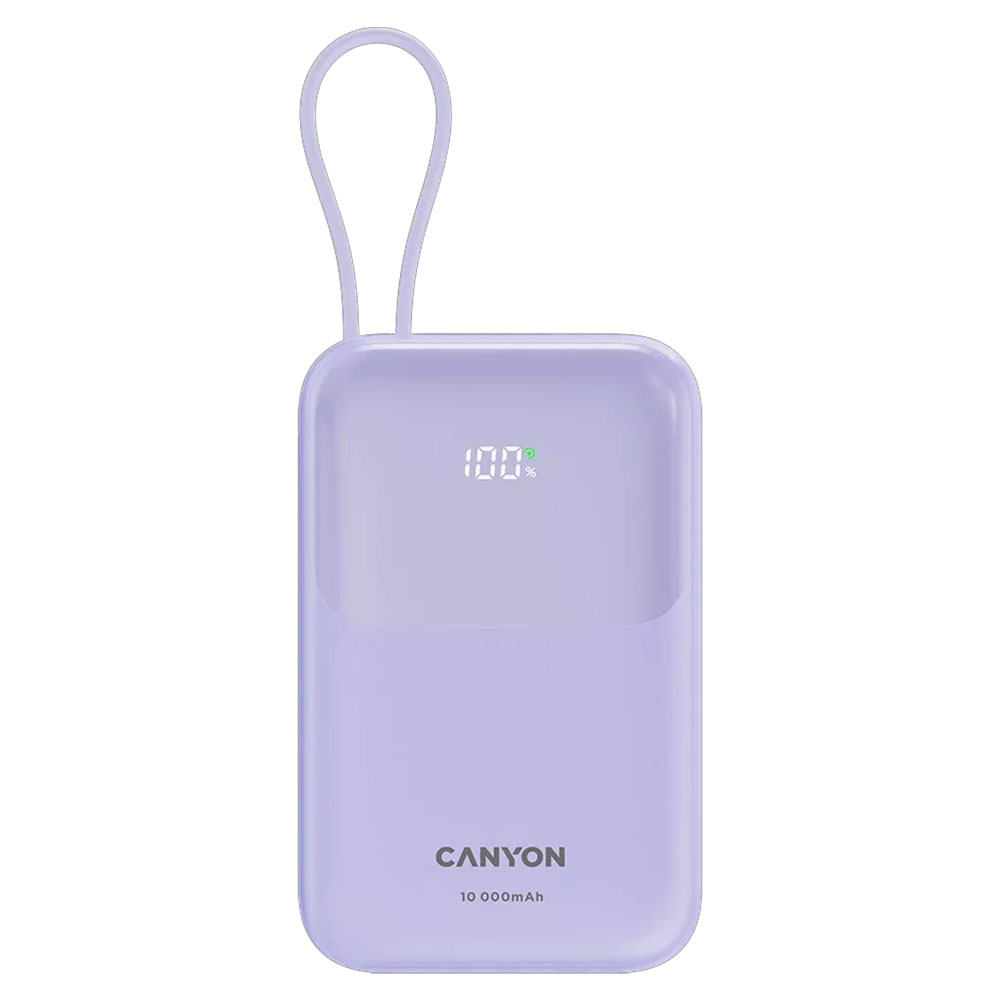 Power Bank 10000mAh 22.5W CANYON Fast Charger OnPower 101 CNS-CPB101PU purple