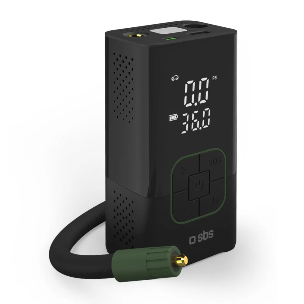 Power Bank & Portable air compressor 3600mAh SBS TEBB3600OUTAPK Wild Gear Air Pro black
