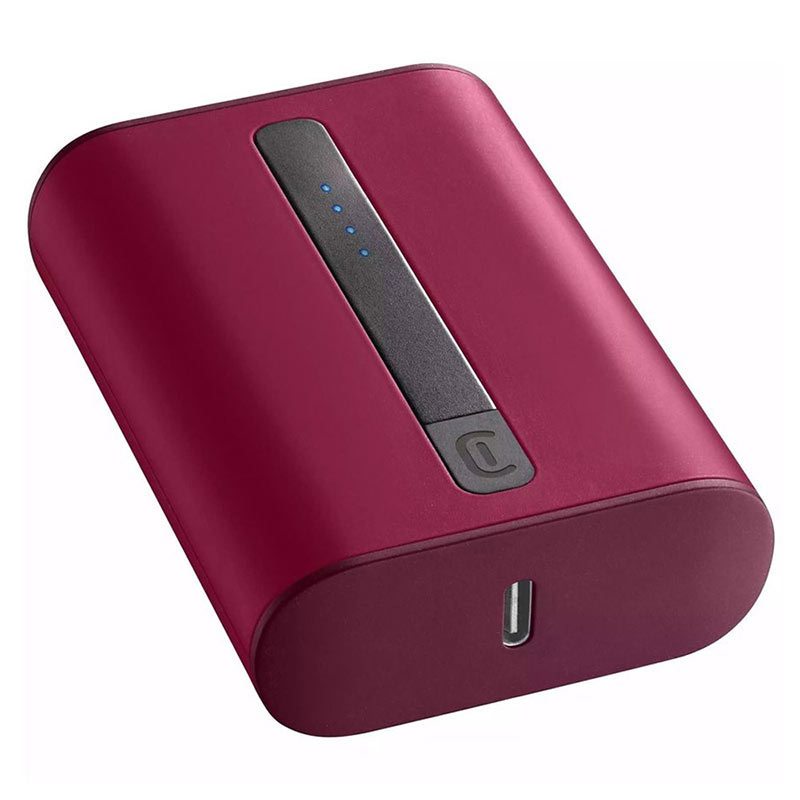 Power Bank 10000mAh 20W CELLULARLINE Thunder Extra Compact Fast Charger PBNEWTANK10000R red