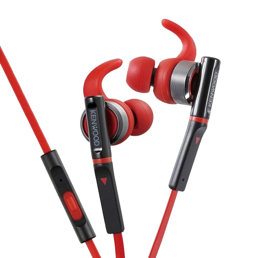 Earphones with microphone KENWOOD Sport Waterproof KH-SR800RE red