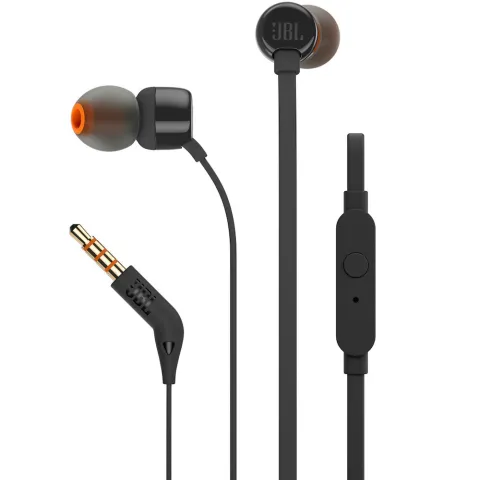 Earphones with microphone JBL T110 black