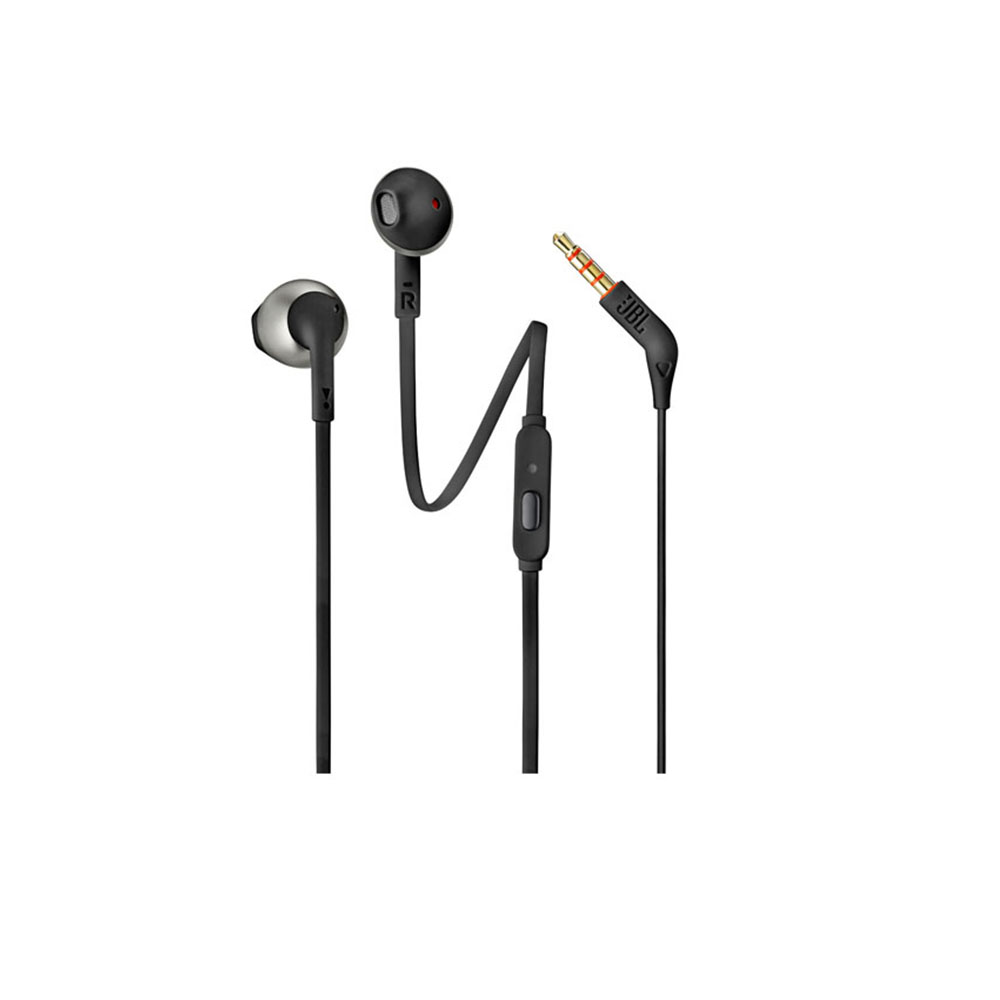 Earphones with microphone JBL T205 black