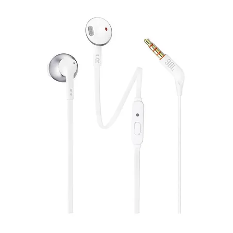 Earphones with microphone JBL T205 chrome