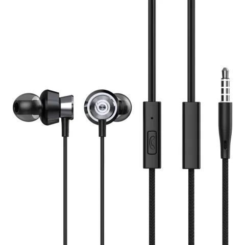Earphones with microphone BUXTON REI-M 100 black