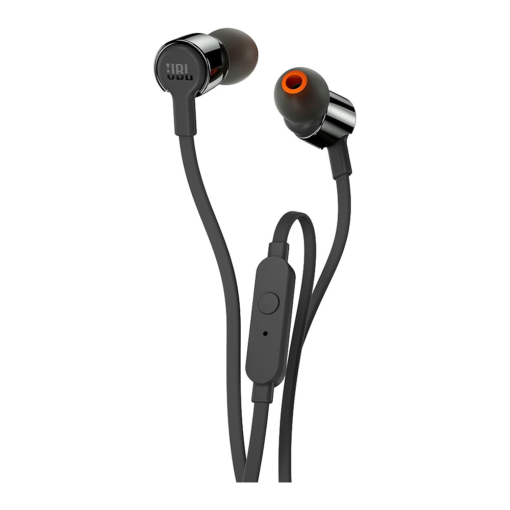 Earphones with microphone JBL JBLT210BLKE T210E black