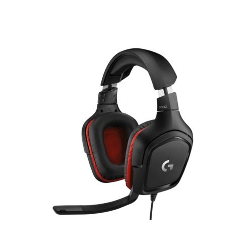 Headphones with microphone for PC/Console LOGITECH G332 Leatherette black/red