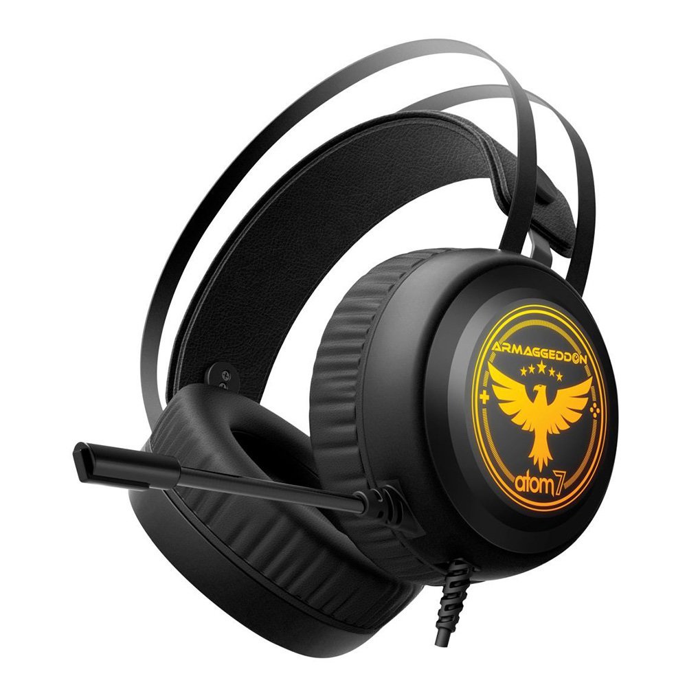 Headphones with microphone for PC ARMAGGEDDON Atom 7 black