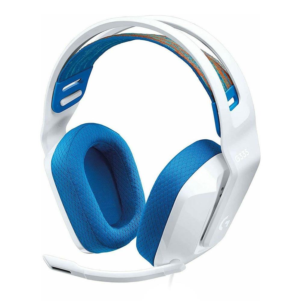 Headphones with microphone for PC/Console/Mobile LOGITECH G335 981-001018 white/blue