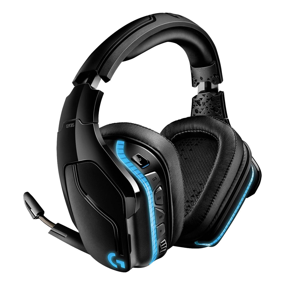 Cordless Headphones with microphone for PC/Console LOGITECH G935 981-000744 black/blue