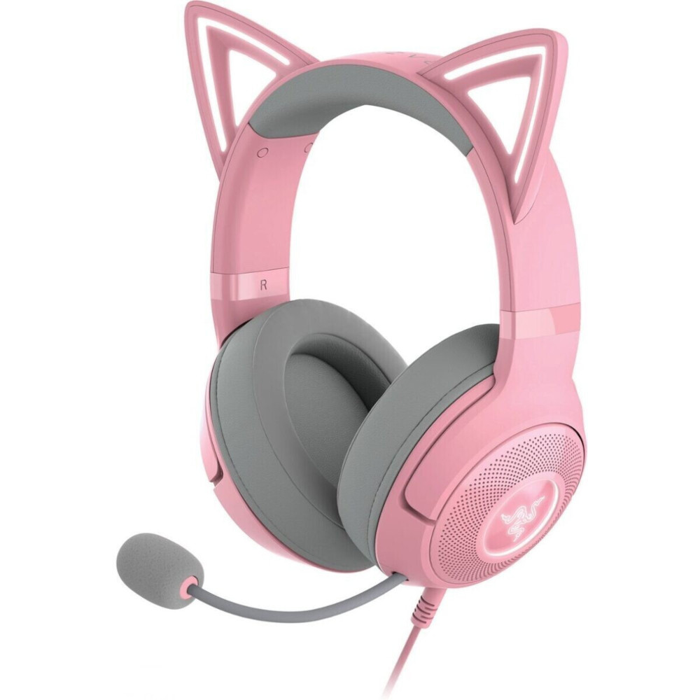 Headphones with microphone for PC/PS5/Nintendo Switch RAZER Kraken Kitty V2 quartz pink