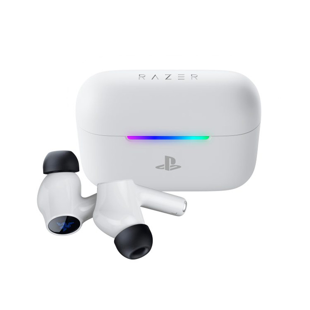 Bluetooth Earbuds RAZER Hammerhead V3 X Hyperspeed for PS5/PC/Smartphone Wireless white