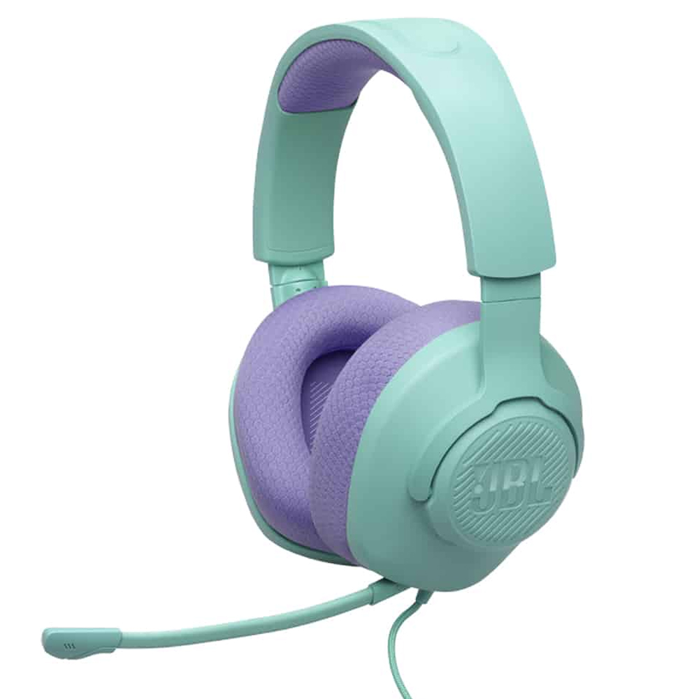 Headphones with microphone for PC/Console/Mobile JBL Quantum 100M2 cyan
