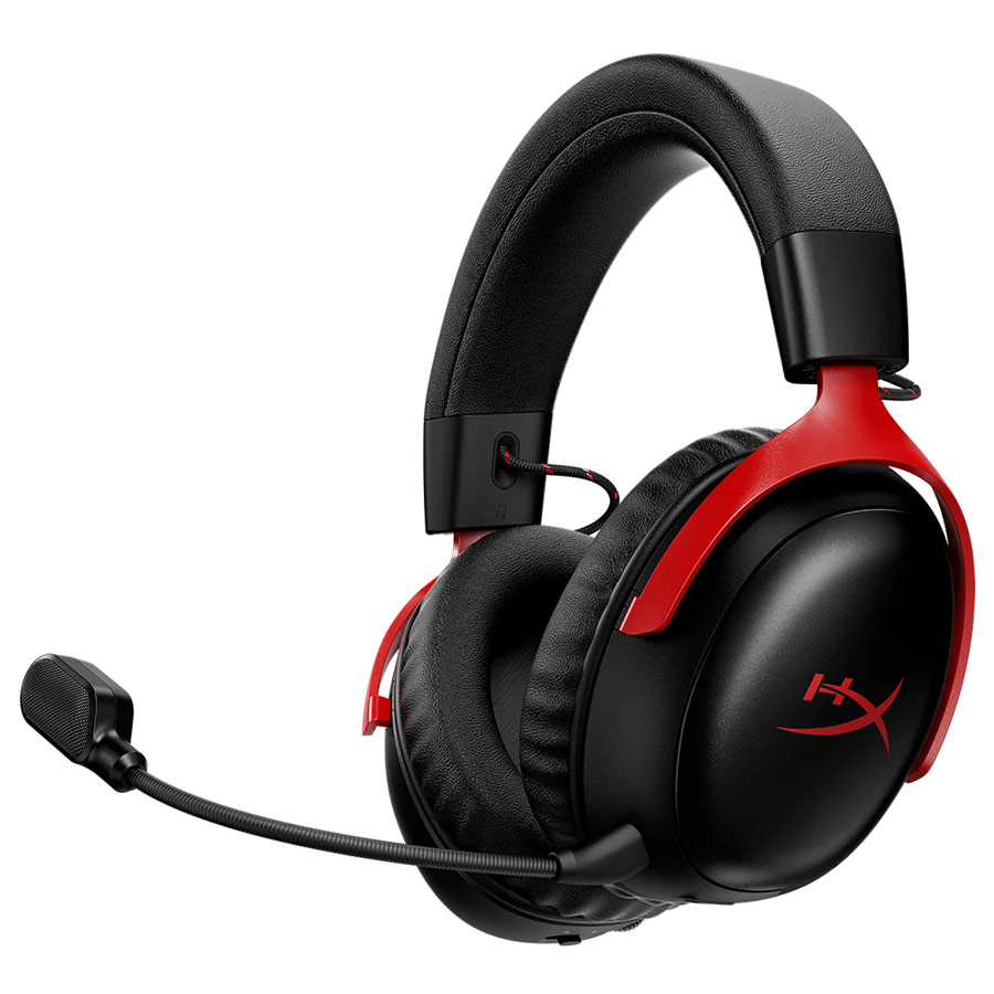 Cordless Headphones with microphone for PC HyperX Cloud III S A59Z0AA black/red
