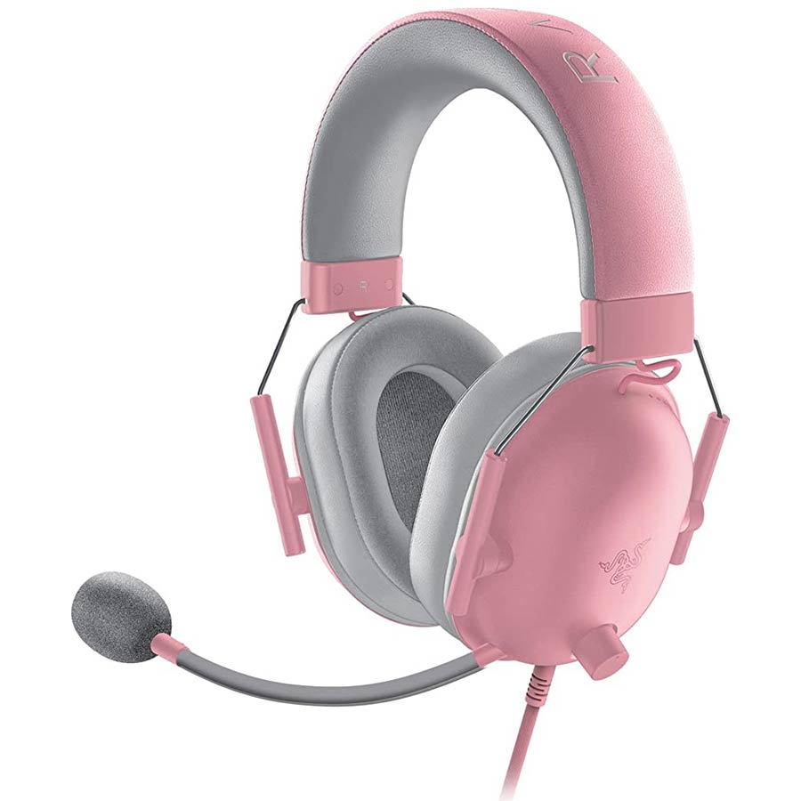 Headphones with microphone for PC/Console RAZER BlackShark V2 Χ quartz pink