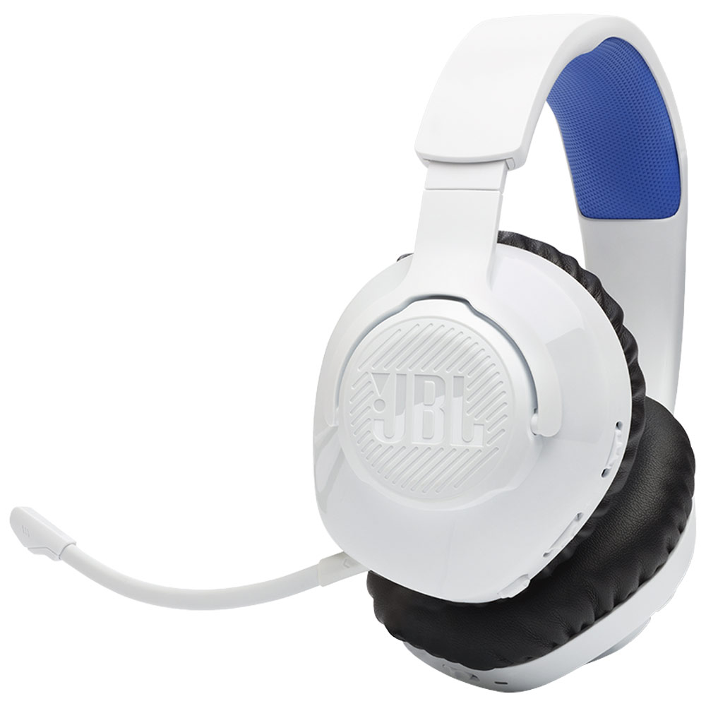 Cordless Headphones with microphone for PC/Playstation/Mobile JBL Quantum 360P white/blue