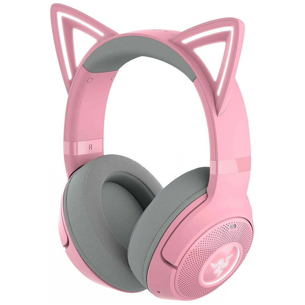 Cordless Headphones with microphone for PC RAZER Kraken Kitty V2 BT quartz pink