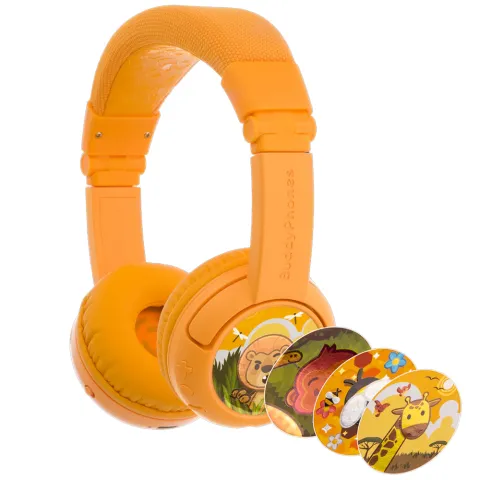 Cordless/Corded Headphones with microphone ONANOFF Kids BuddyPhones Play+ BT-BP-PLAYP-Υ yellow