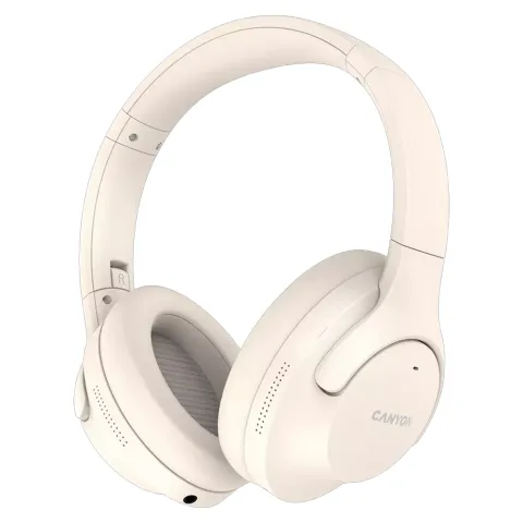 Cordless/Corded Headphones with microphone CANYON OnRiff 10 CNS-CBTHS10BG beige
