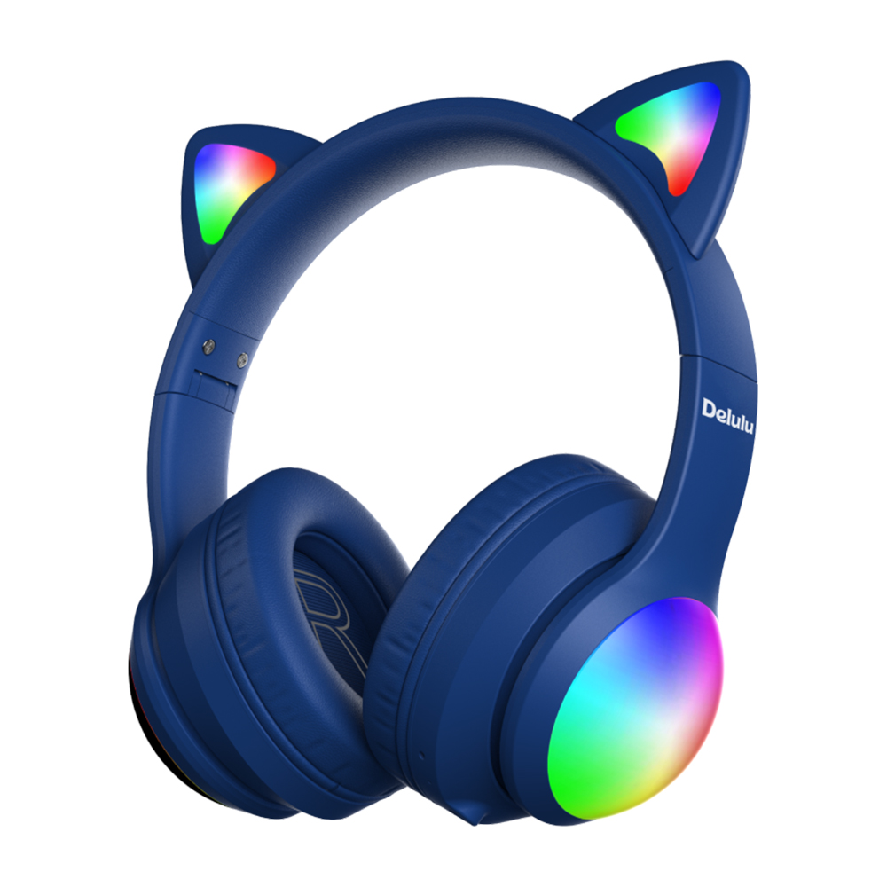 Cordless Headphones with microphone KIDDOBOO Delulu KBMS632BLU disco blue