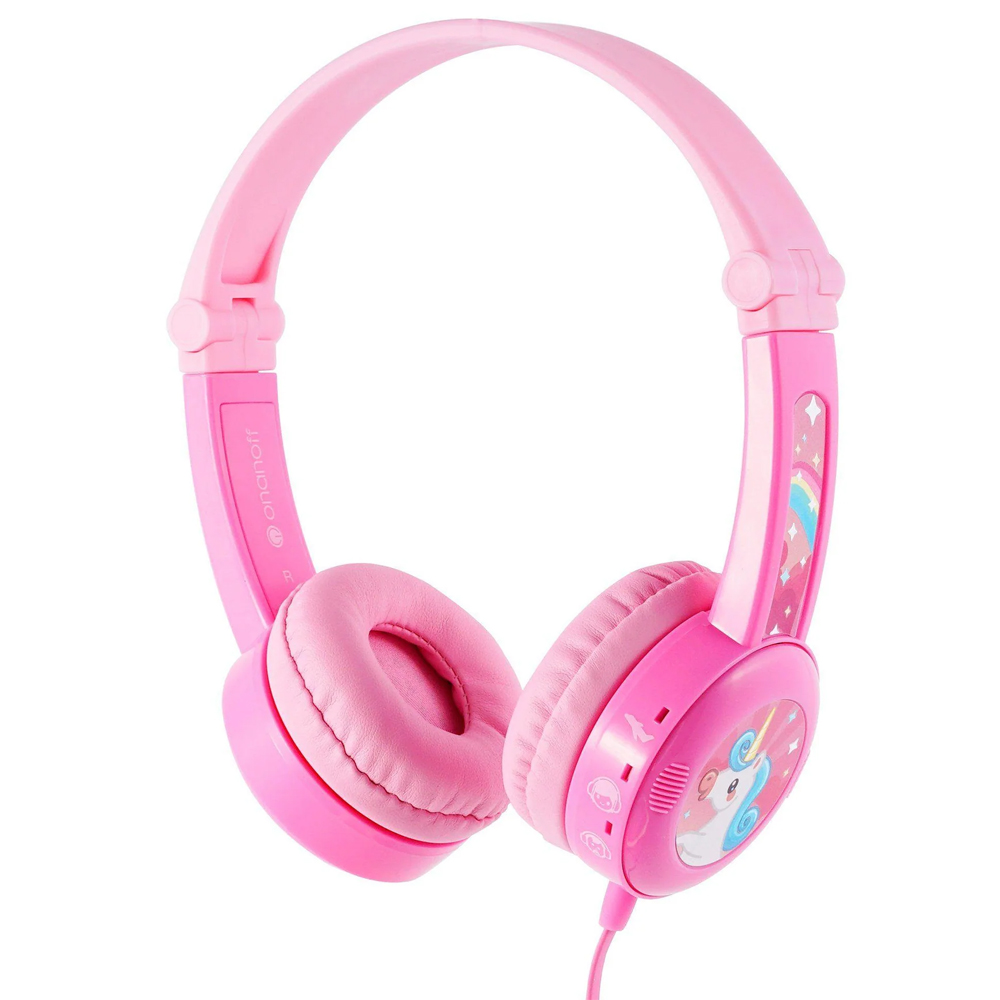 Headphones with microphone ONANOFF Kids BuddyPhones Travel BP-TRAVEL-PINK pink