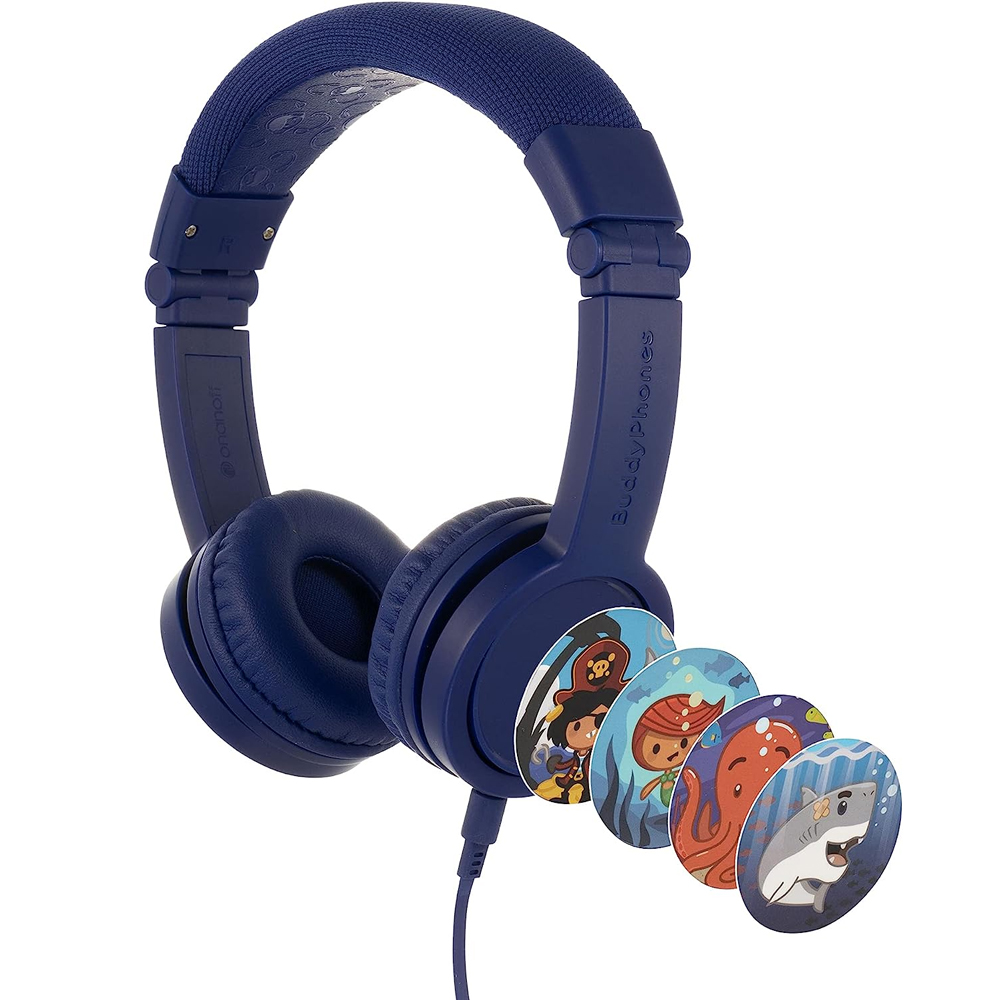 Headphones with microphone ONANOFF Kids BuddyPhones Explore+ BP-EXPLOREP-DB deep blue