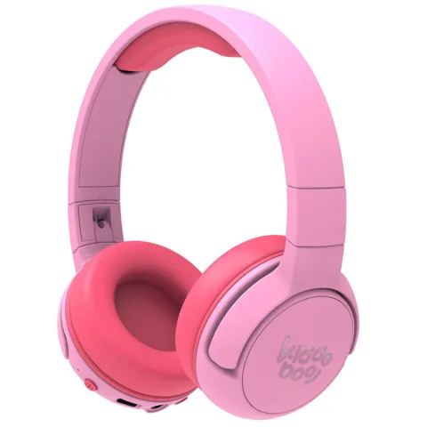Cordless/Corded Headphones with microphone Kids KIDDOBOO KBHB02-PNK pink