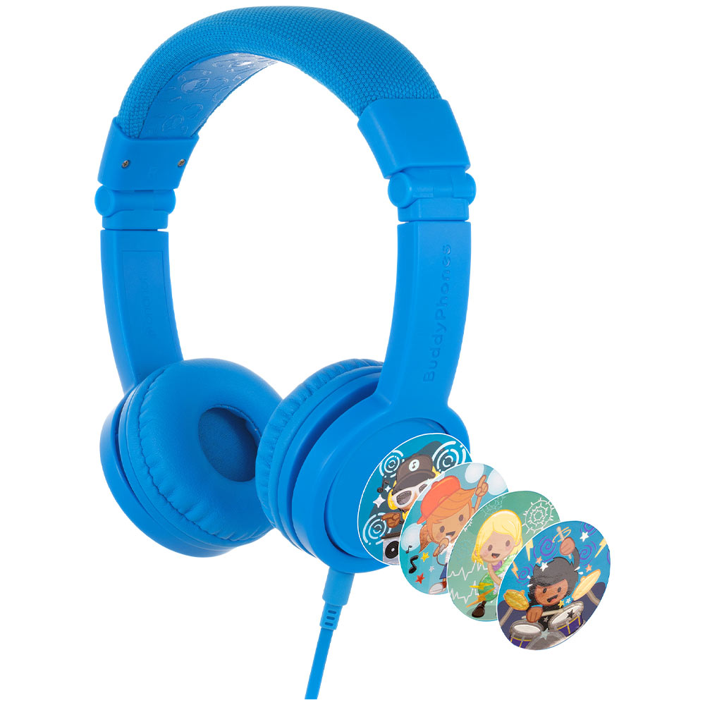 Headphones with microphone ONANOFF Kids BuddyPhones Explore+ BP-EXPLOREP-BLUE cool blue