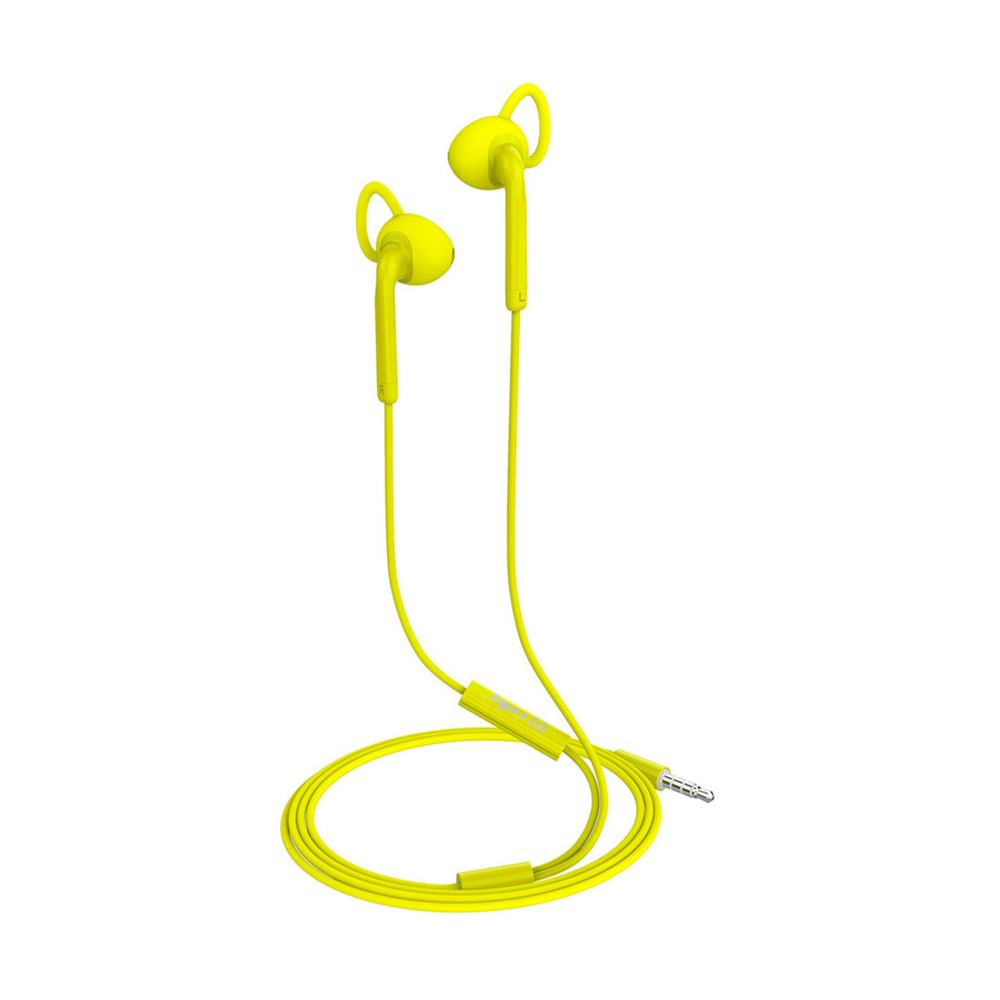 Earphones with microphone CELLY Up400 Active light green