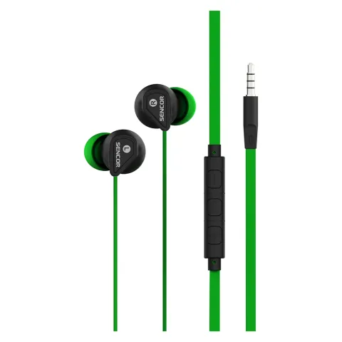 Earphones with microphone SENCOR SEP 172 VCM green